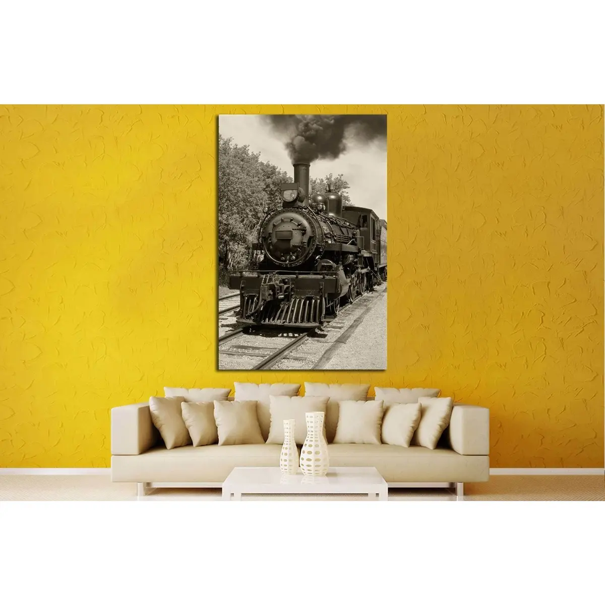 Locomotive Wall Art №235 Ready To Hang Canvas Print 2