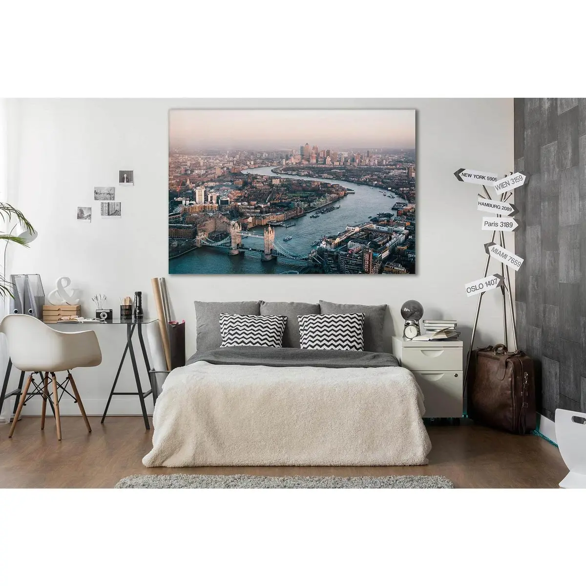 London Beautiful Skyline №Sl341 Ready To Hang Canvas Print 2
