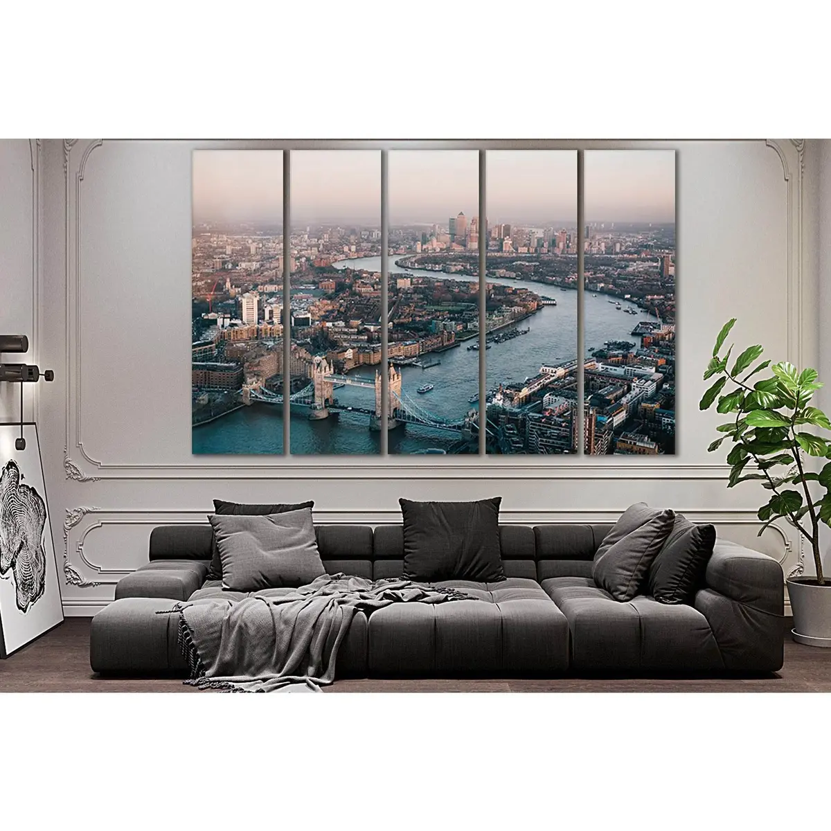 Elegant London Skyline Canvas Print SL341 – Pre-Strung & Ready to Display - Image 3