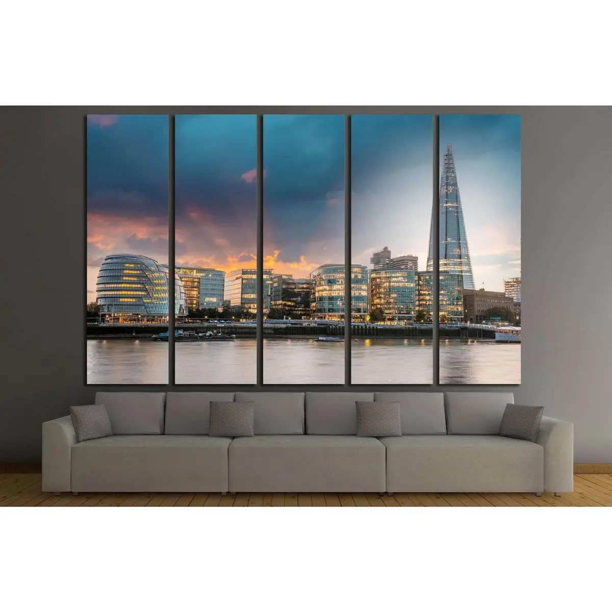 London City Hall Canvas Wall Art – Ready-to-Hang Print #785 - Image 2