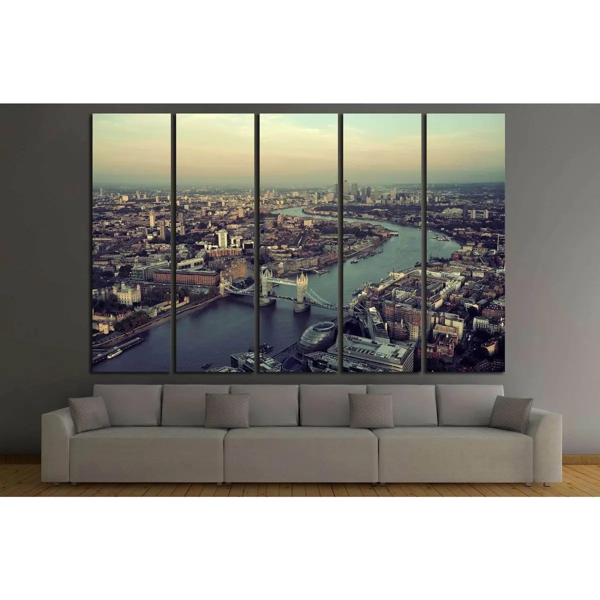 London Rooftop Skyline Canvas Art Print №570 - Image 2