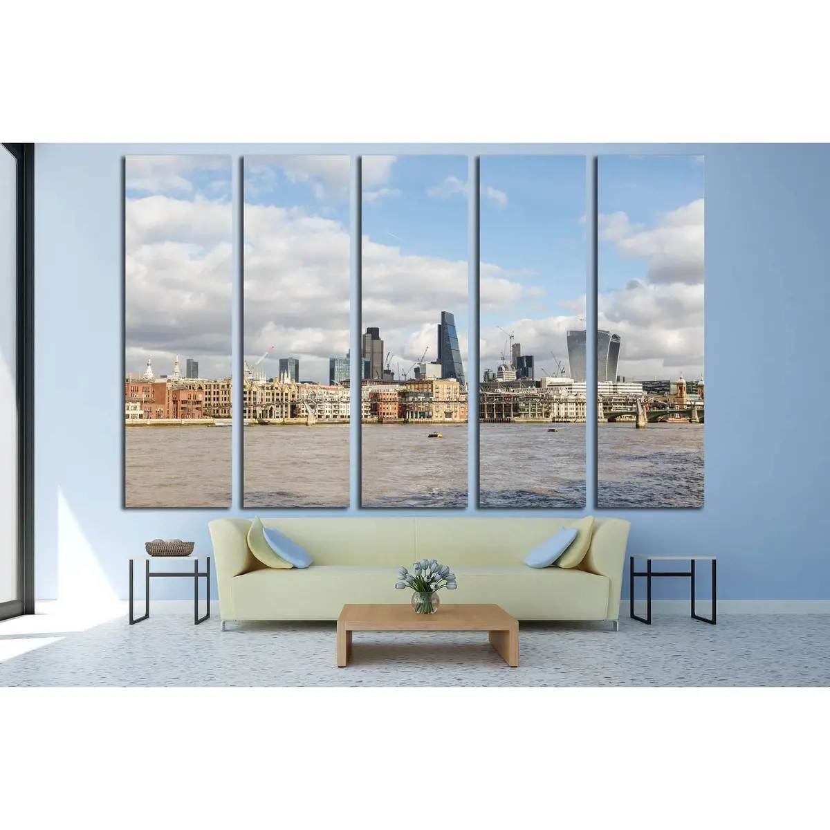 Ready-to-Hang London Skyline Canvas Print with Iconic Leadenhall and 20 Fenchurch Street - Image 3
