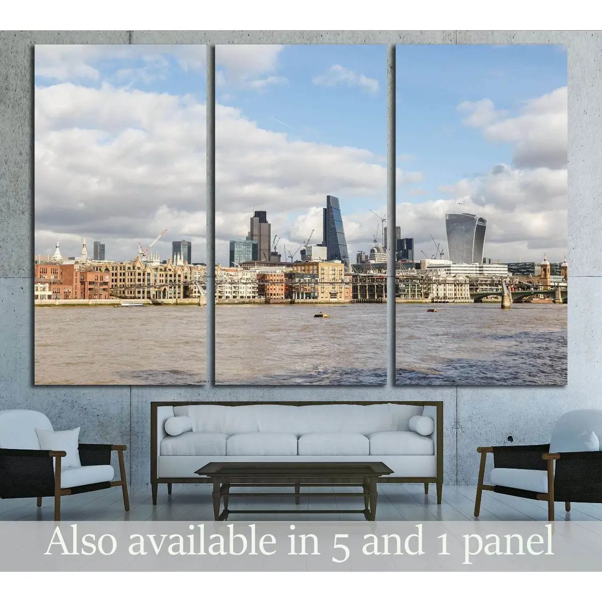 London Skyline Including The Leadenhall Building And 20 Fenchurch Street №2938 Ready To Hang Canvas Print 5
