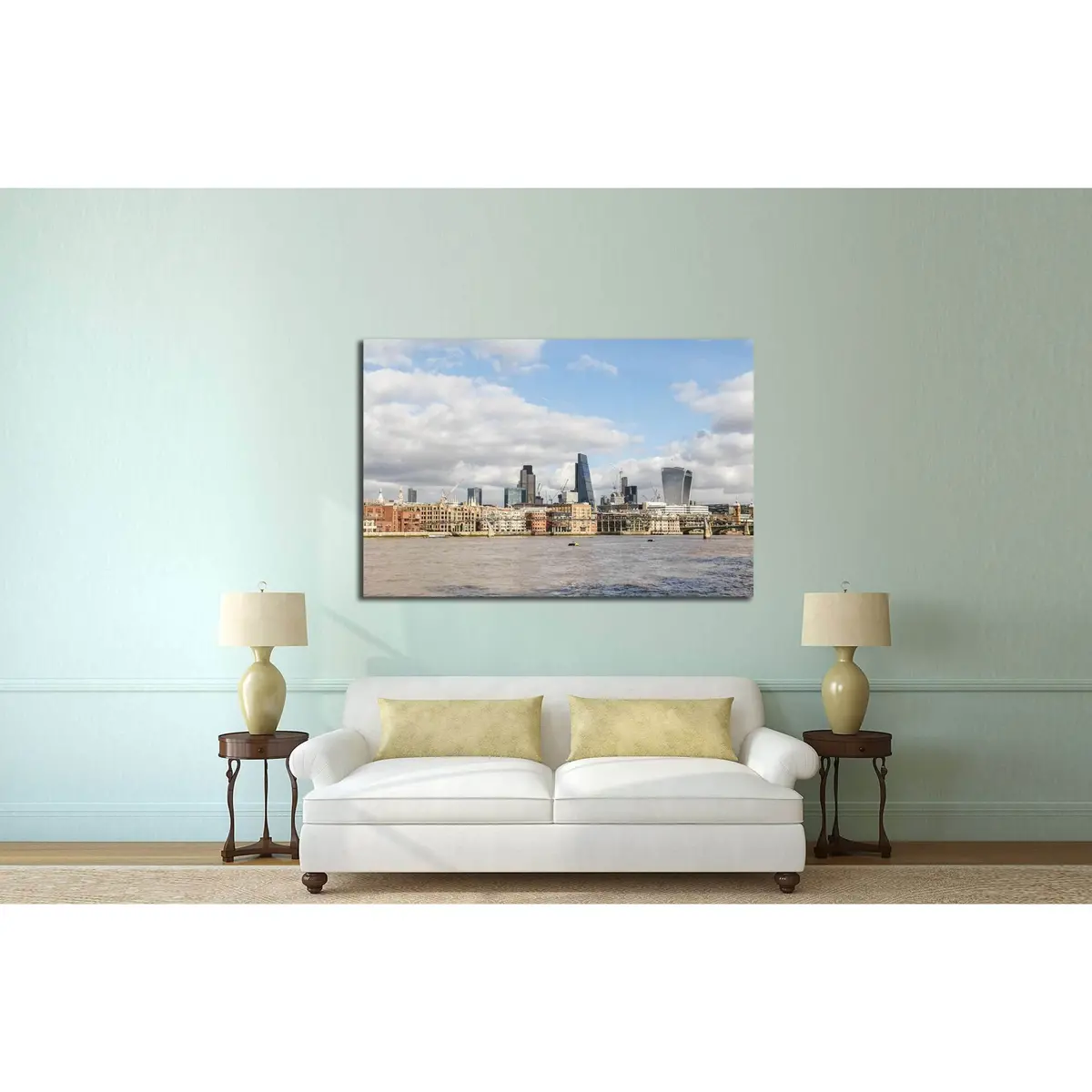 London Skyline Including The Leadenhall Building And 20 Fenchurch Street №2938 Ready To Hang Canvas Print 3
