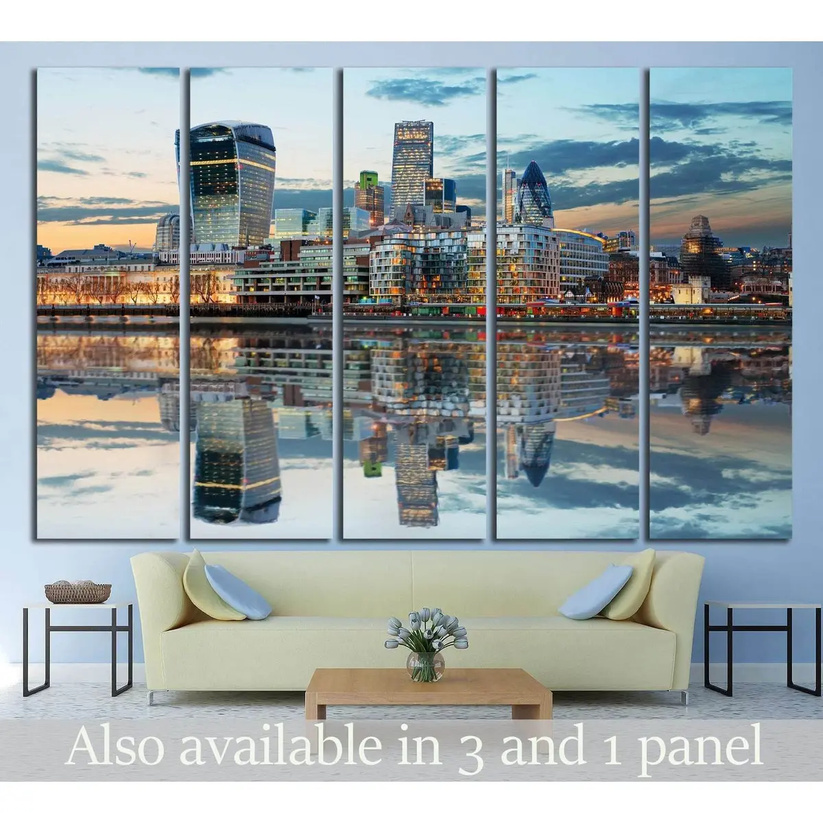 London Skylines №571 Ready To Hang Canvas Print 5