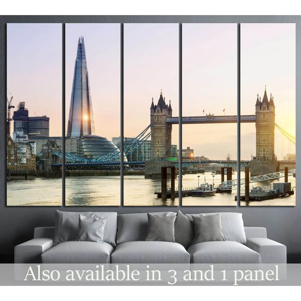 Tower Bridge London Canvas Wall Art – Pre-Strung & Ready to Hang