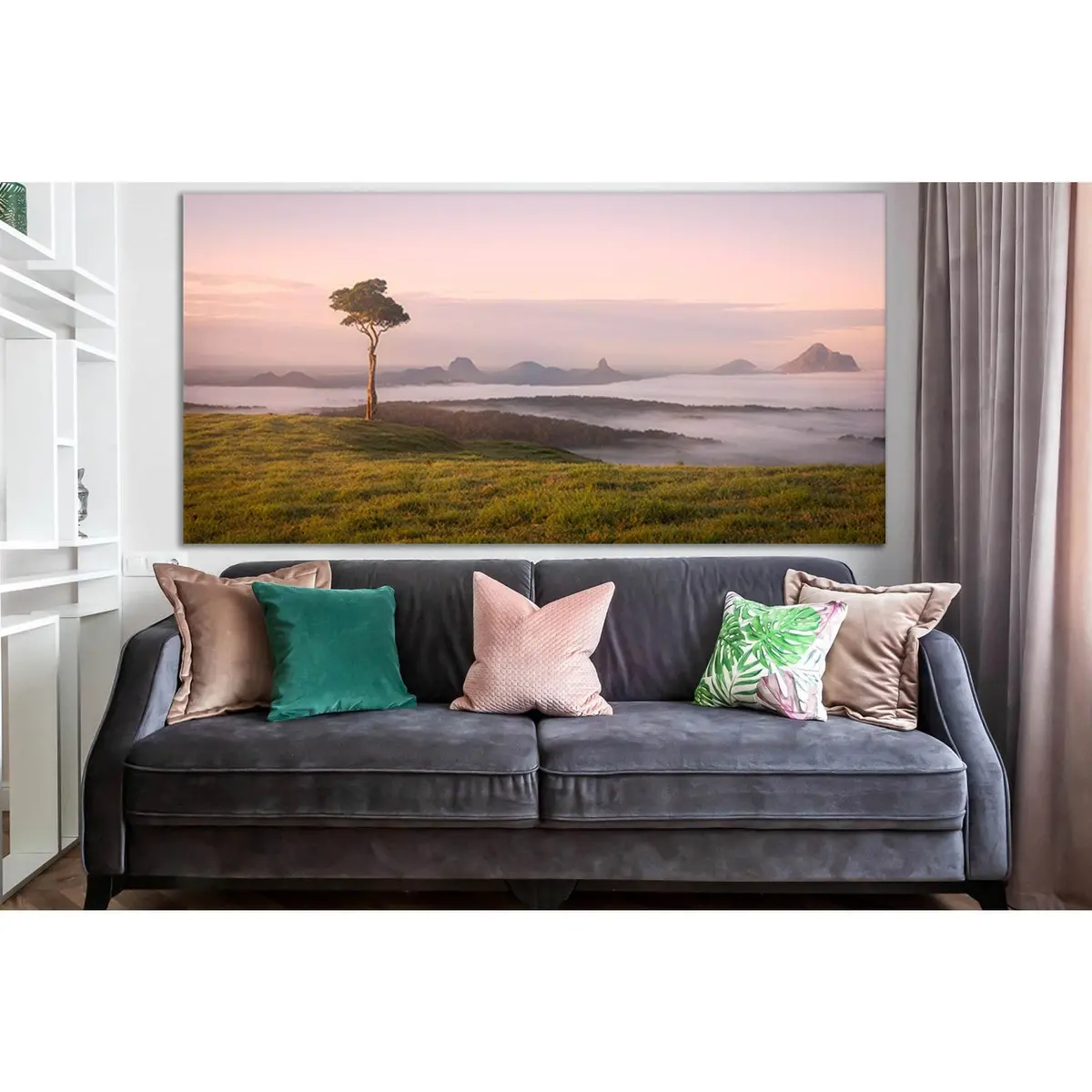 Lonely Pine And Misty Morning №Sl1073 Ready To Hang Canvas Print 1