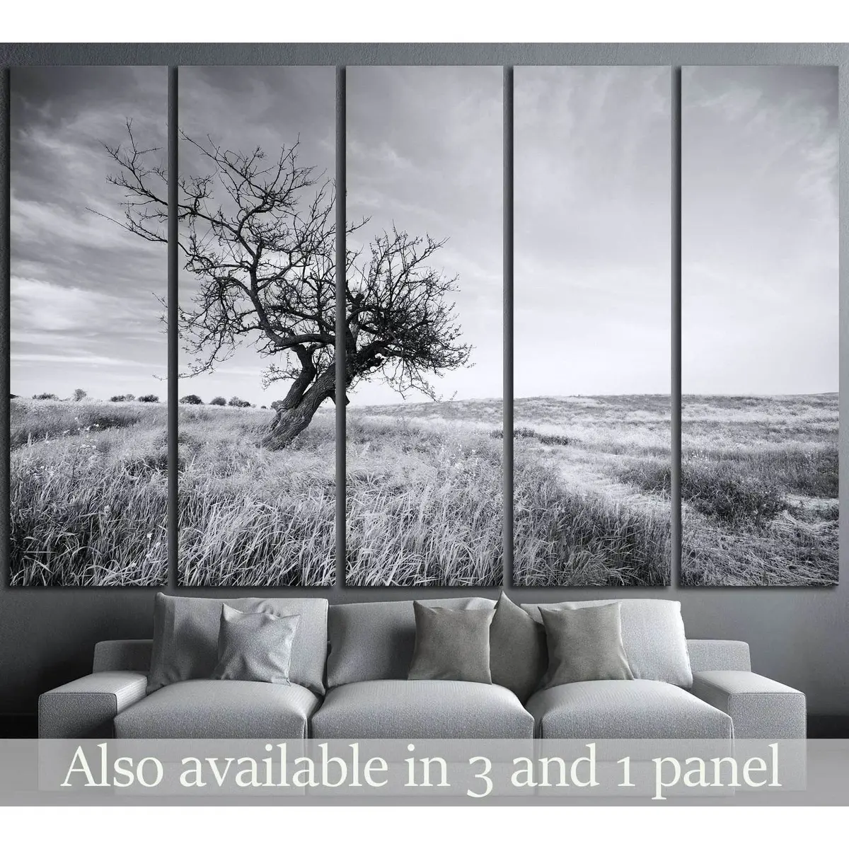 Solitary Tree #628 Premium Canvas Wall Art – Ready to Hang