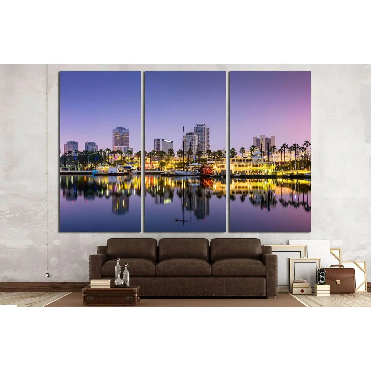 Long Beach, California, Usa Skyline. №1225 Ready To Hang Canvas Print 5
