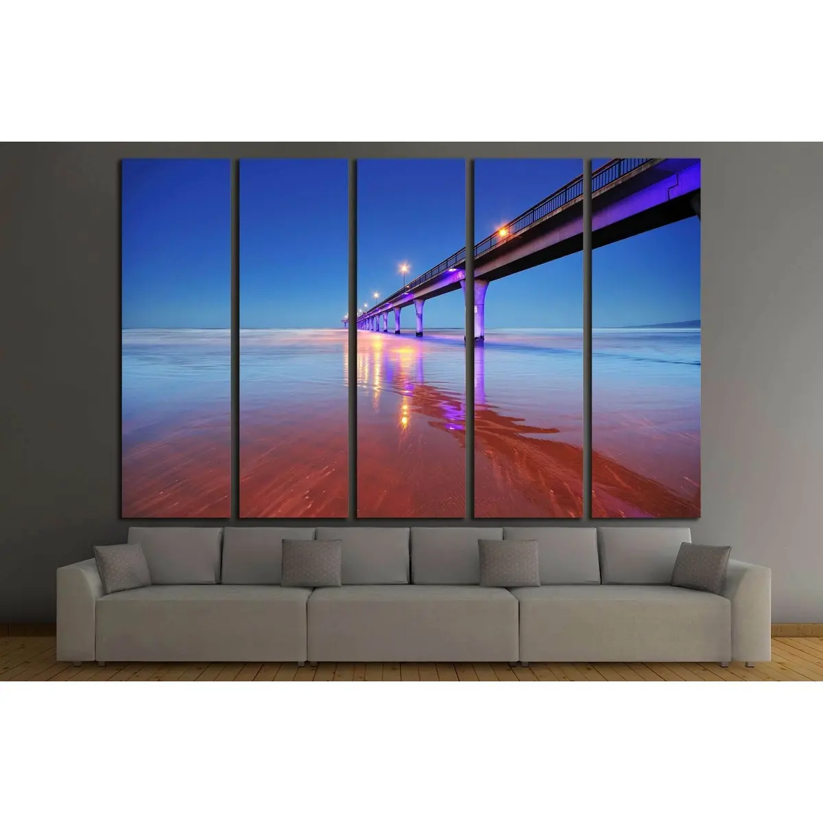 Ocean Long Exposure Photography Featuring New Brighton Pier, Christchurch – Ready-to-Hang Canvas Wall Art - Image 3