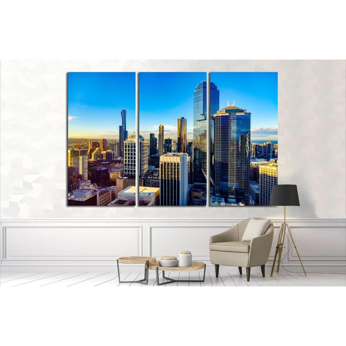 Looking East Over Melbourne City,Botanical Gardens At Sunrise №2415 Ready To Hang Canvas Print 5