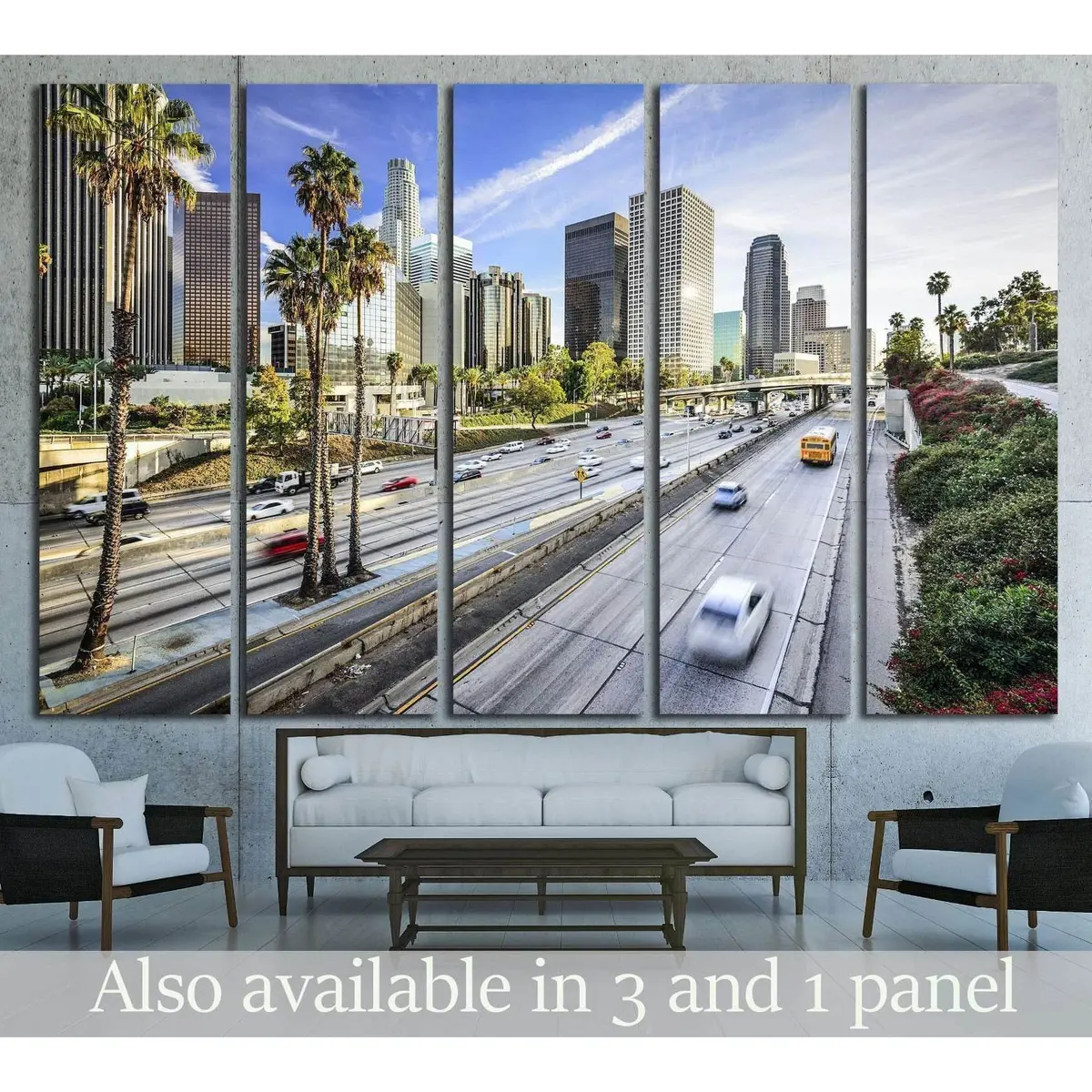 Los Angeles Downtown Skyline Canvas Wall Art – Ready-to-Hang Print