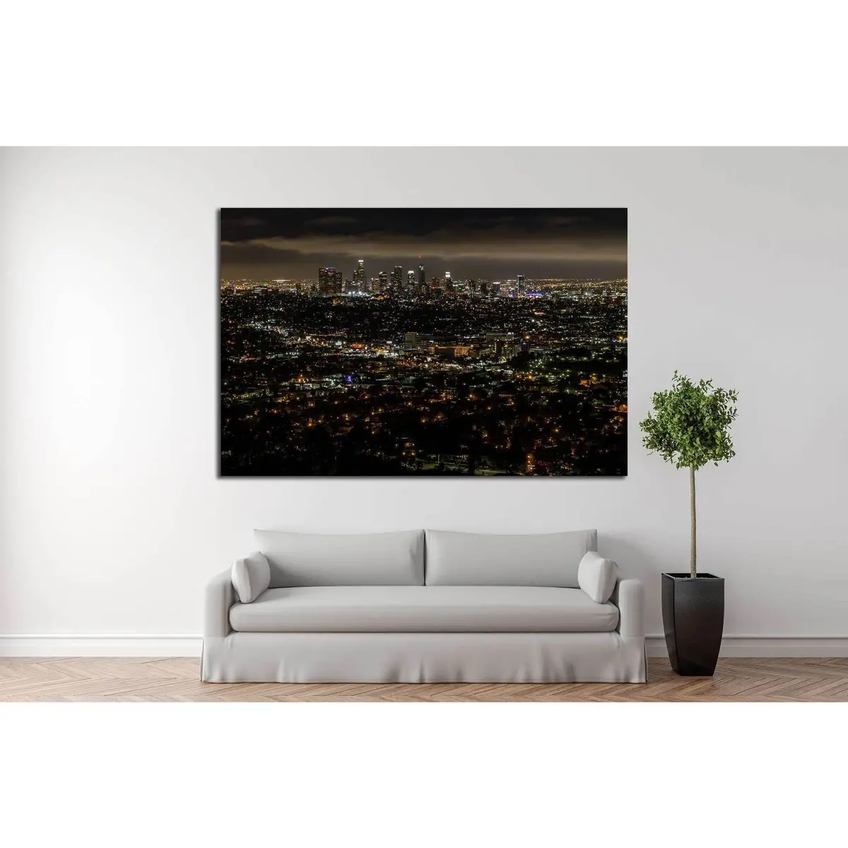 Los Angeles Skyline №820 Ready To Hang Canvas Print 3