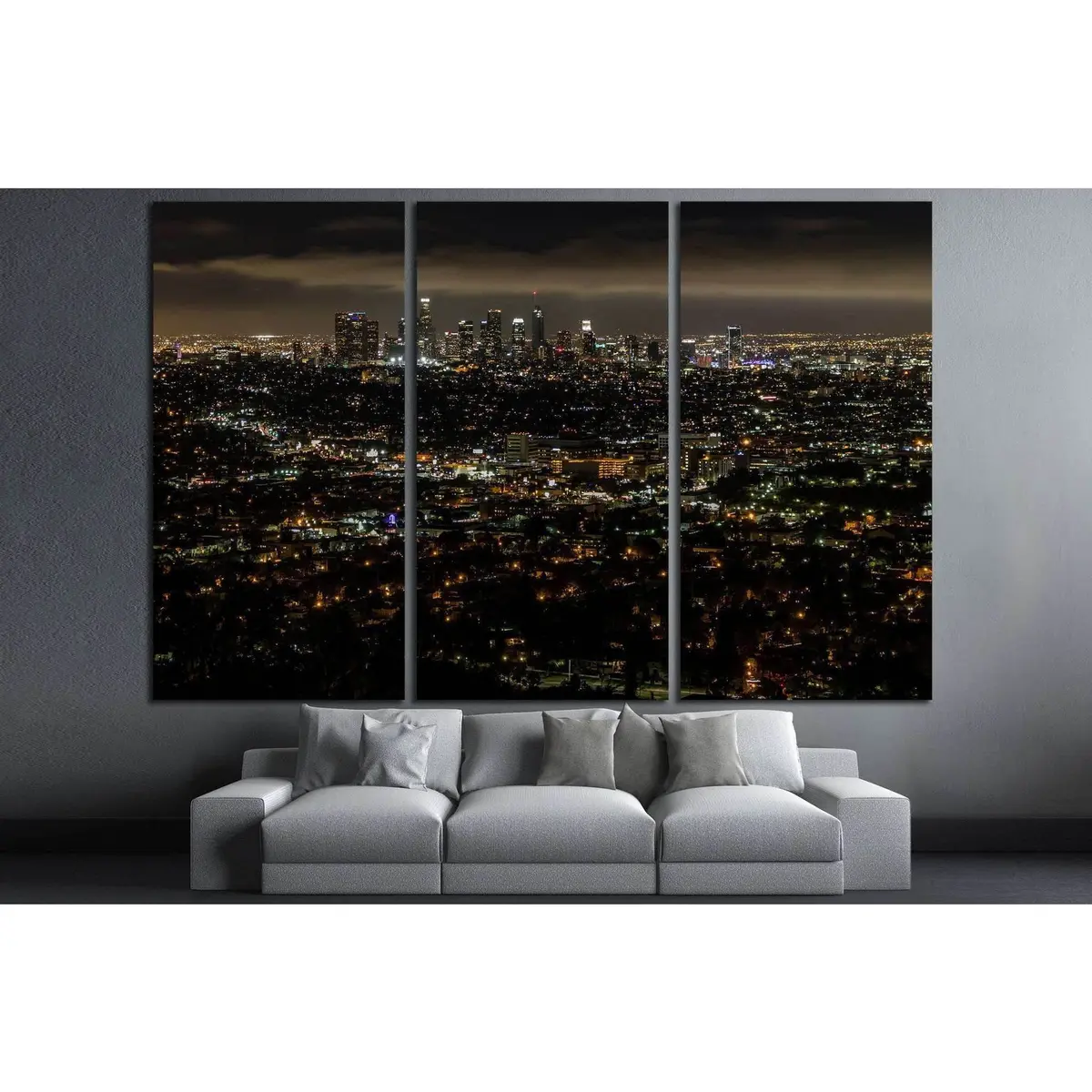 Los Angeles Skyline №820 Ready To Hang Canvas Print 2