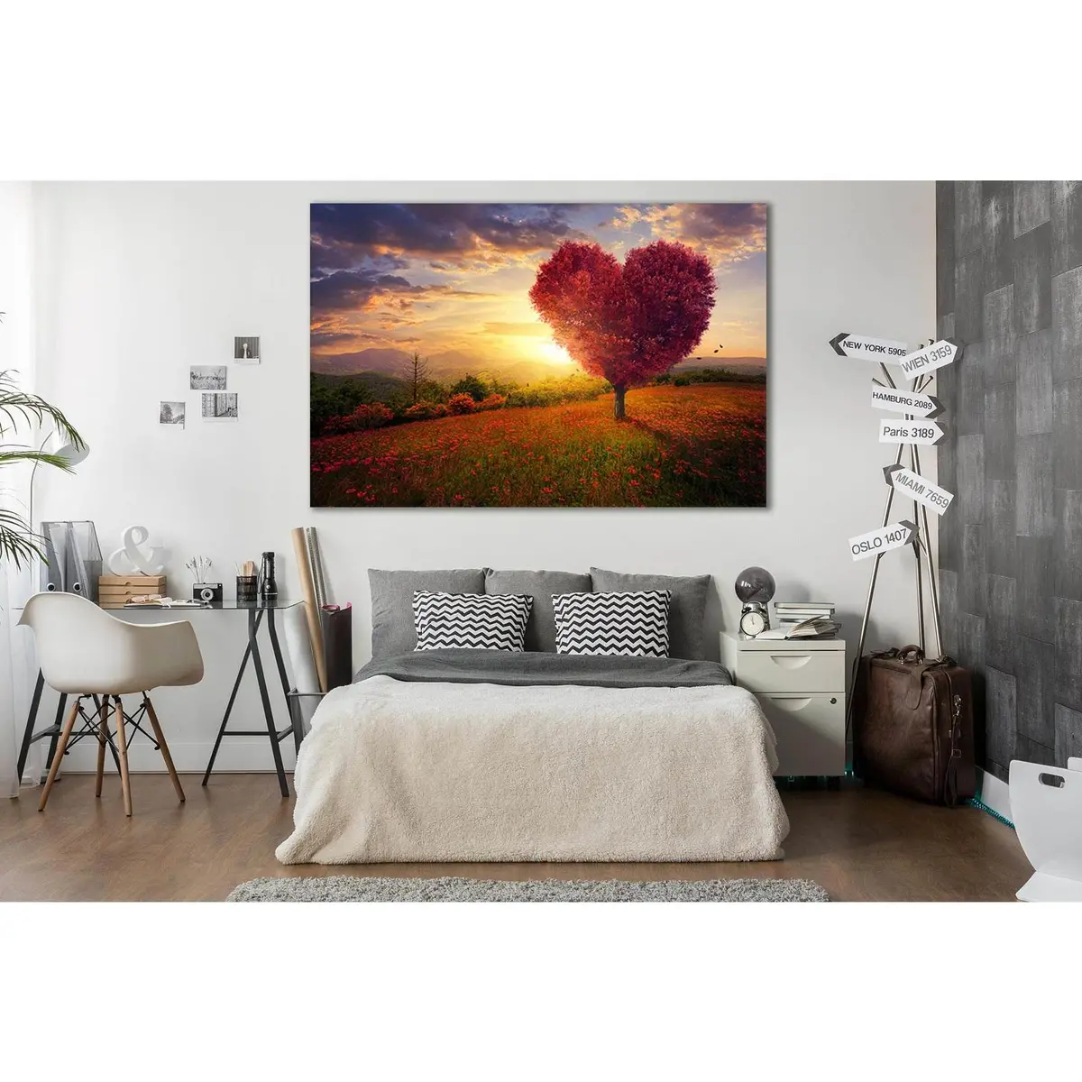 Love Tree Beautiful Sunset №Sl233 Ready To Hang Canvas Print 1