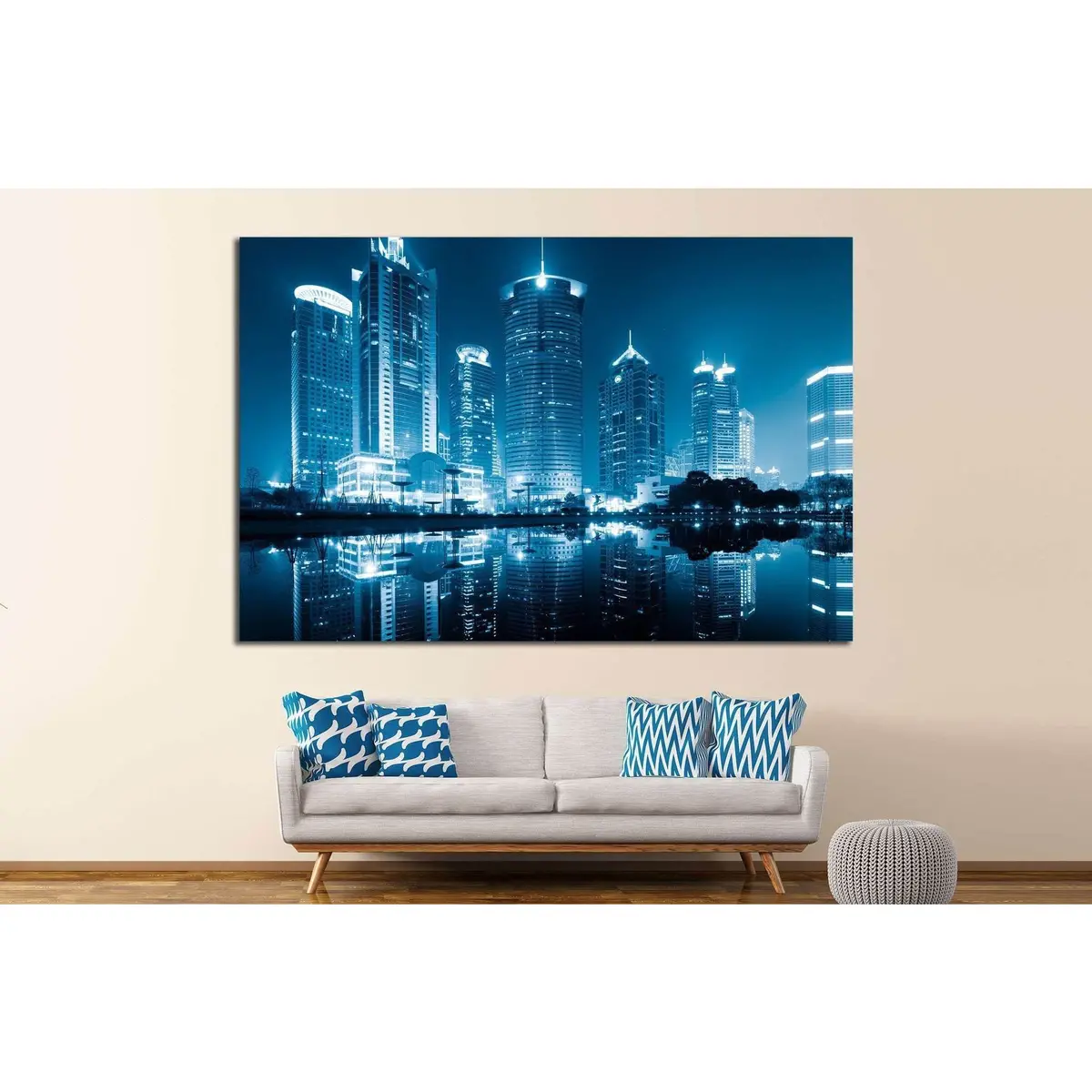 Lujiazui Financial Centre, Shanghai, China №1152 Ready To Hang Canvas Print 3