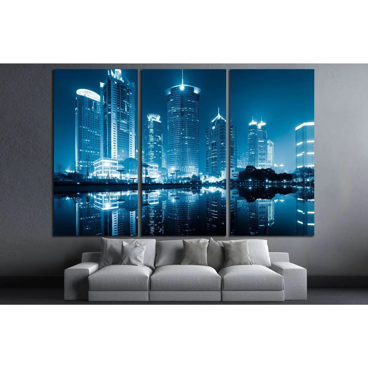 Lujiazui Financial Centre, Shanghai, China №1152 Ready To Hang Canvas Print 2