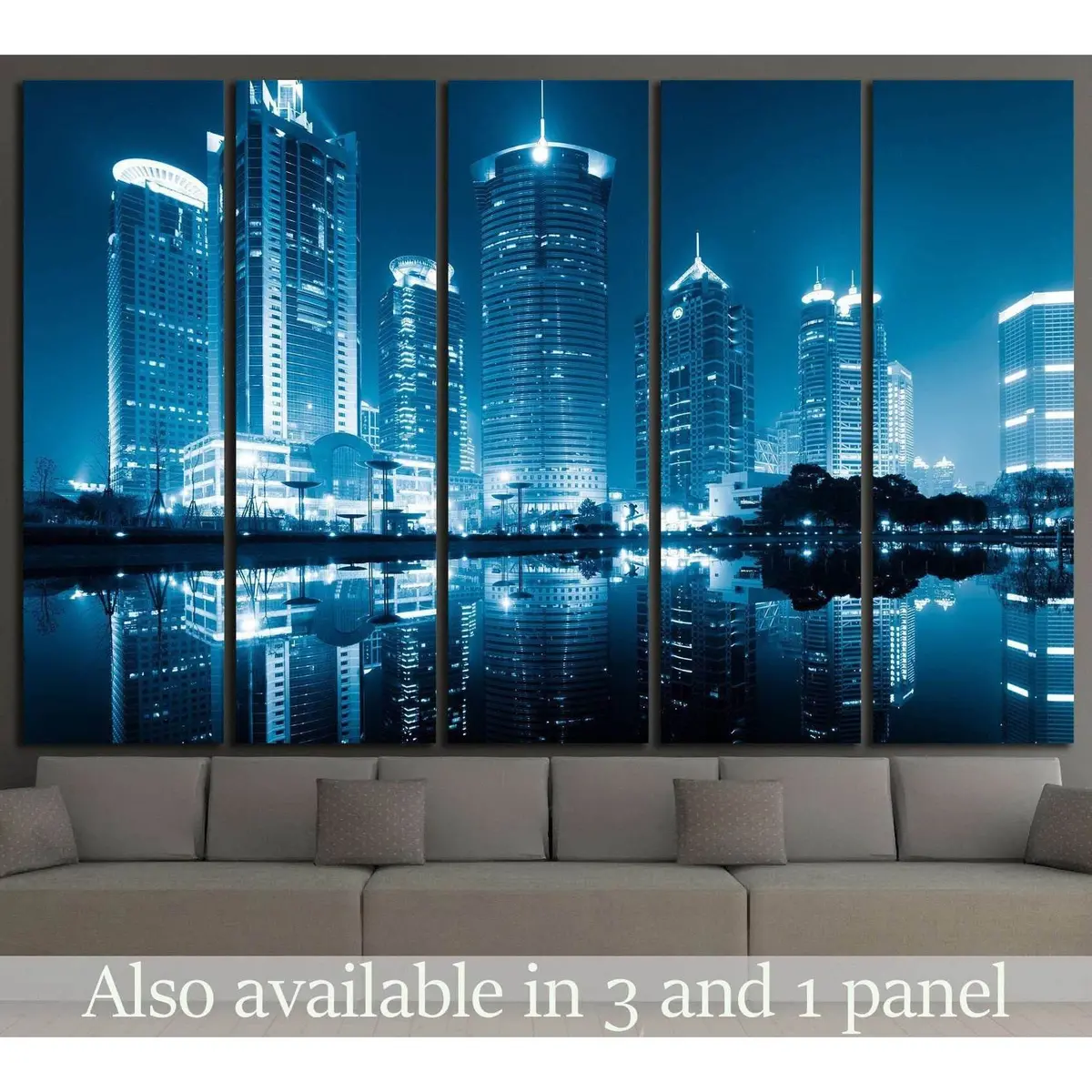 Lujiazui Financial Centre, Shanghai, China №1152 Ready To Hang Canvas Print 1