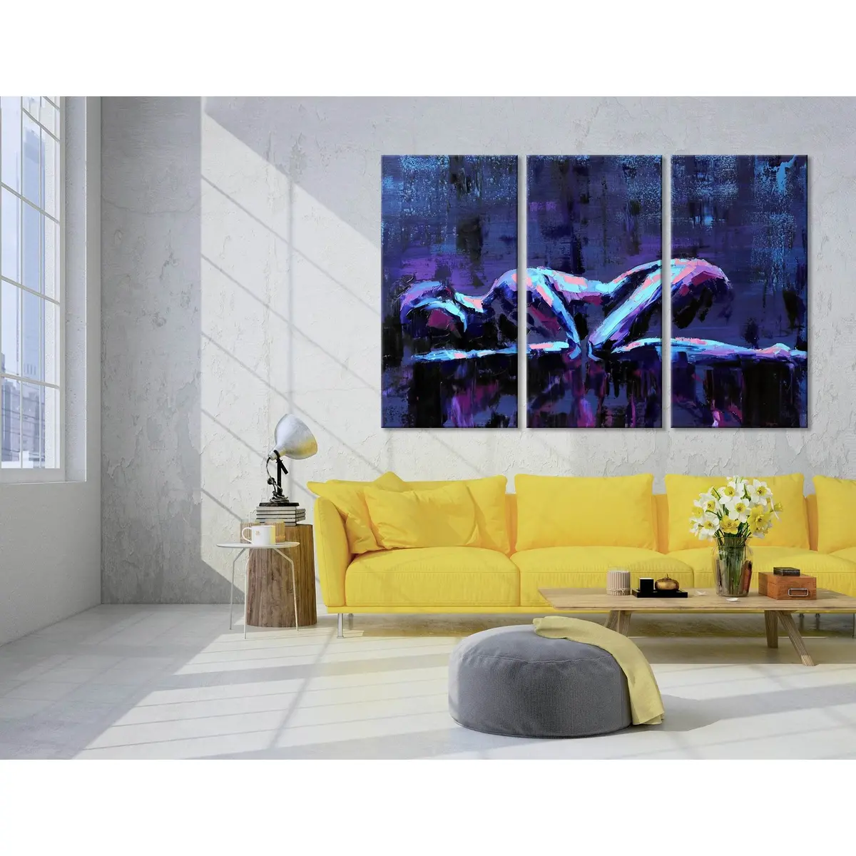 Lying Girls Abstract №04400 Ready To Hang Canvas Print 5