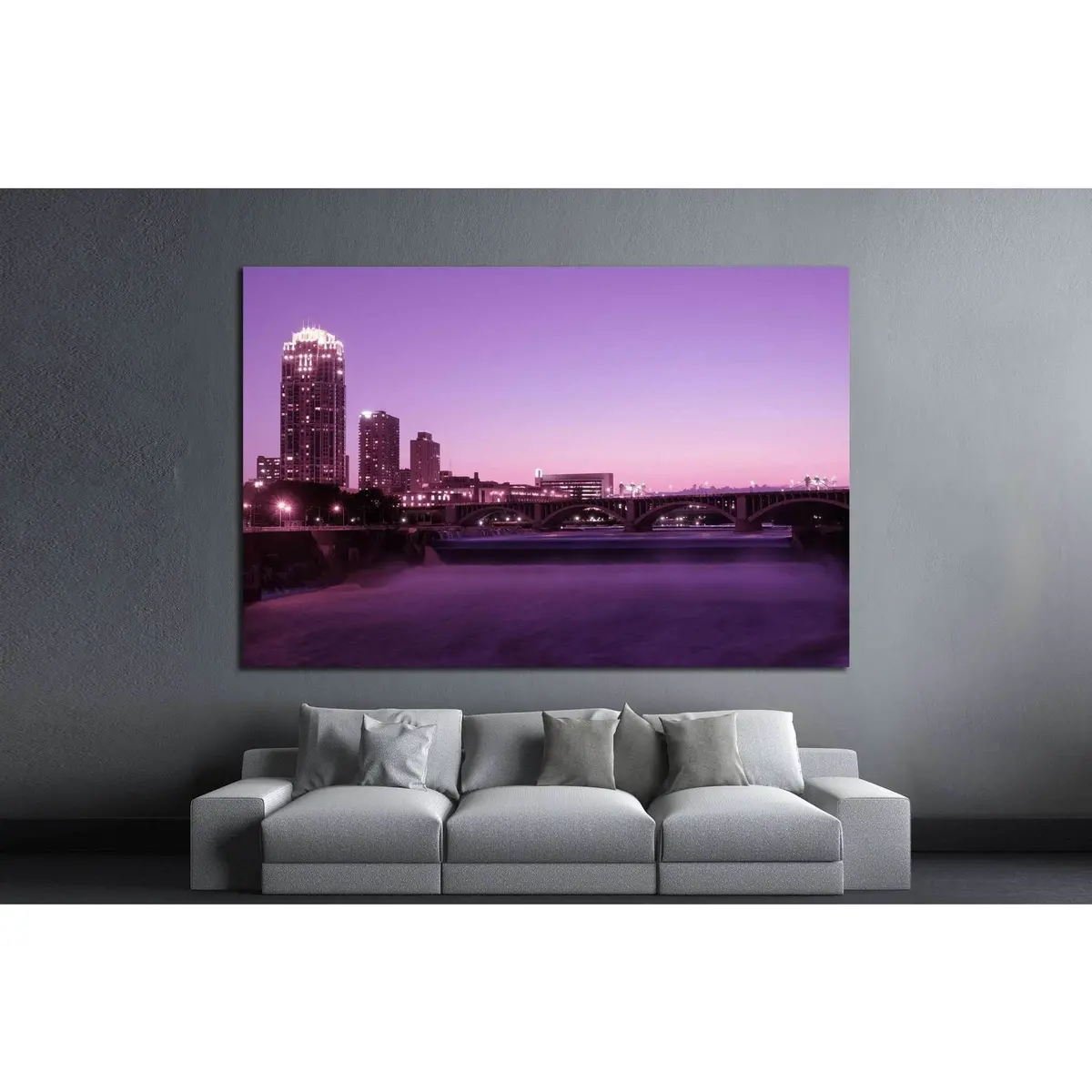 Magic Hour In Minneapolis №1726 Ready To Hang Canvas Print 2