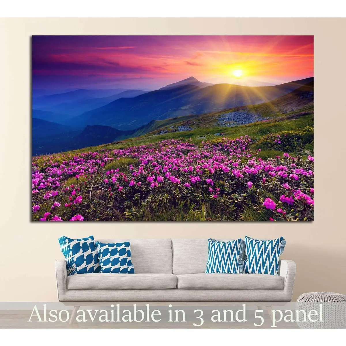 Magic Pink Rhododendron Flowers №849 Ready To Hang Canvas Print 1