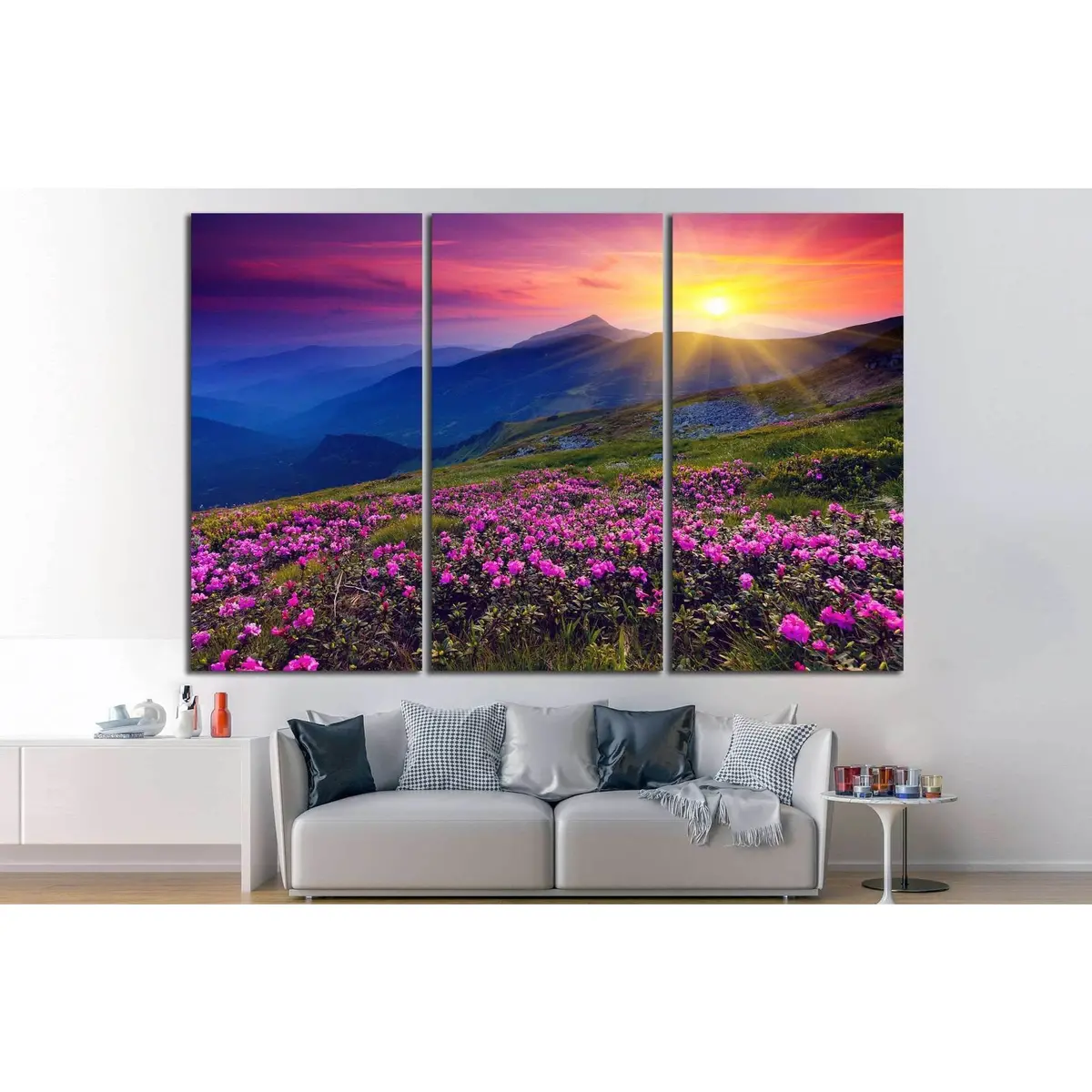 Magic Pink Rhododendron Flowers №849 Ready To Hang Canvas Print 2