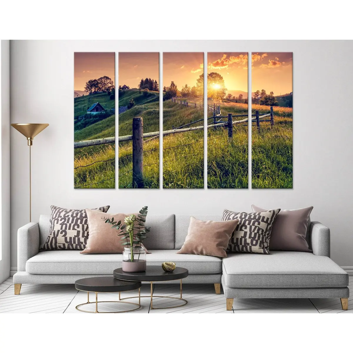 Carpathian Ukraine Sunrise Canvas Art Print №04229 – Premium Ready-to-Hang Wall Decor