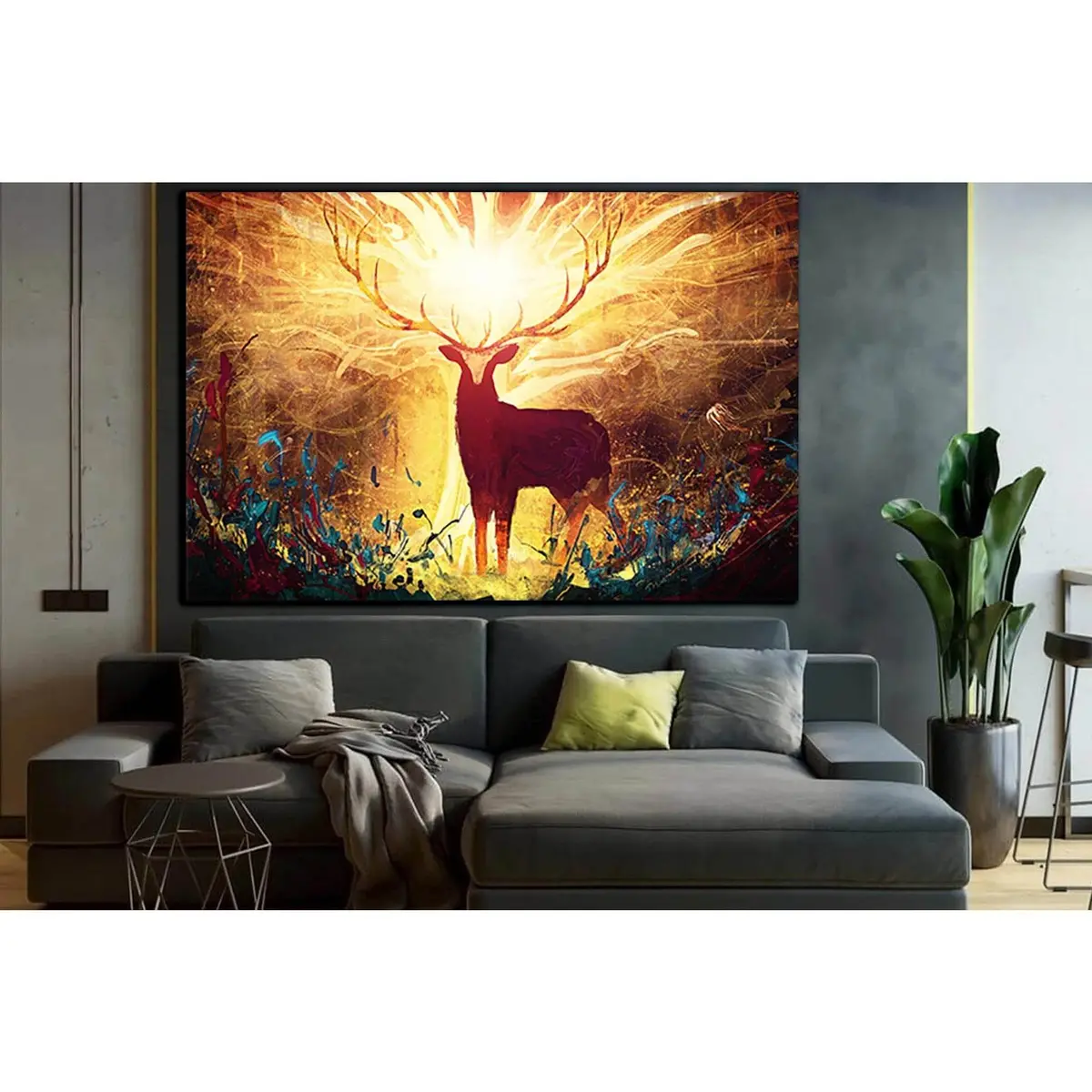 Magical Forest Deer №Sl1241 Ready To Hang Canvas Print 1