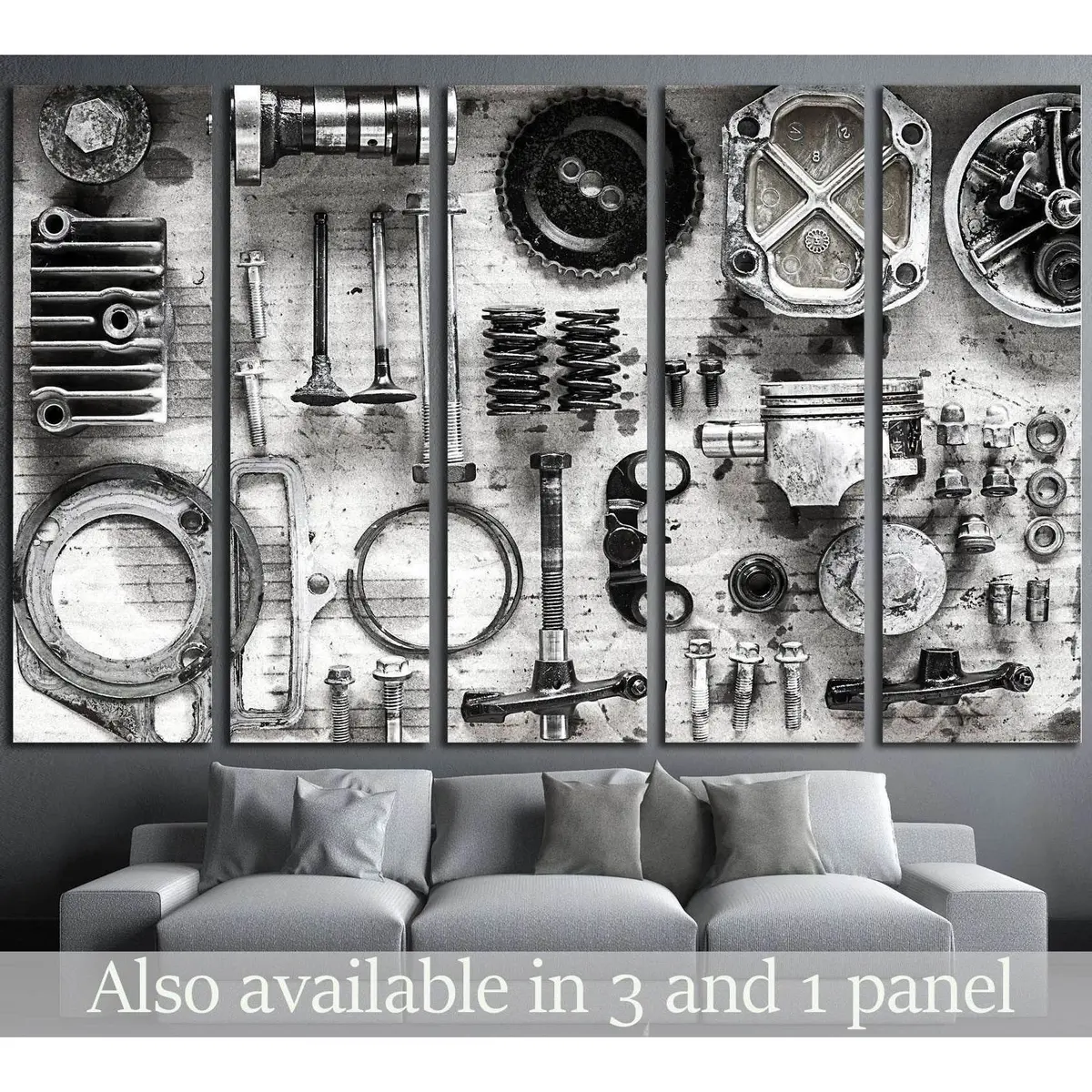 Maintenance Old Parts Of Engine №1876 Ready To Hang Canvas Print 1