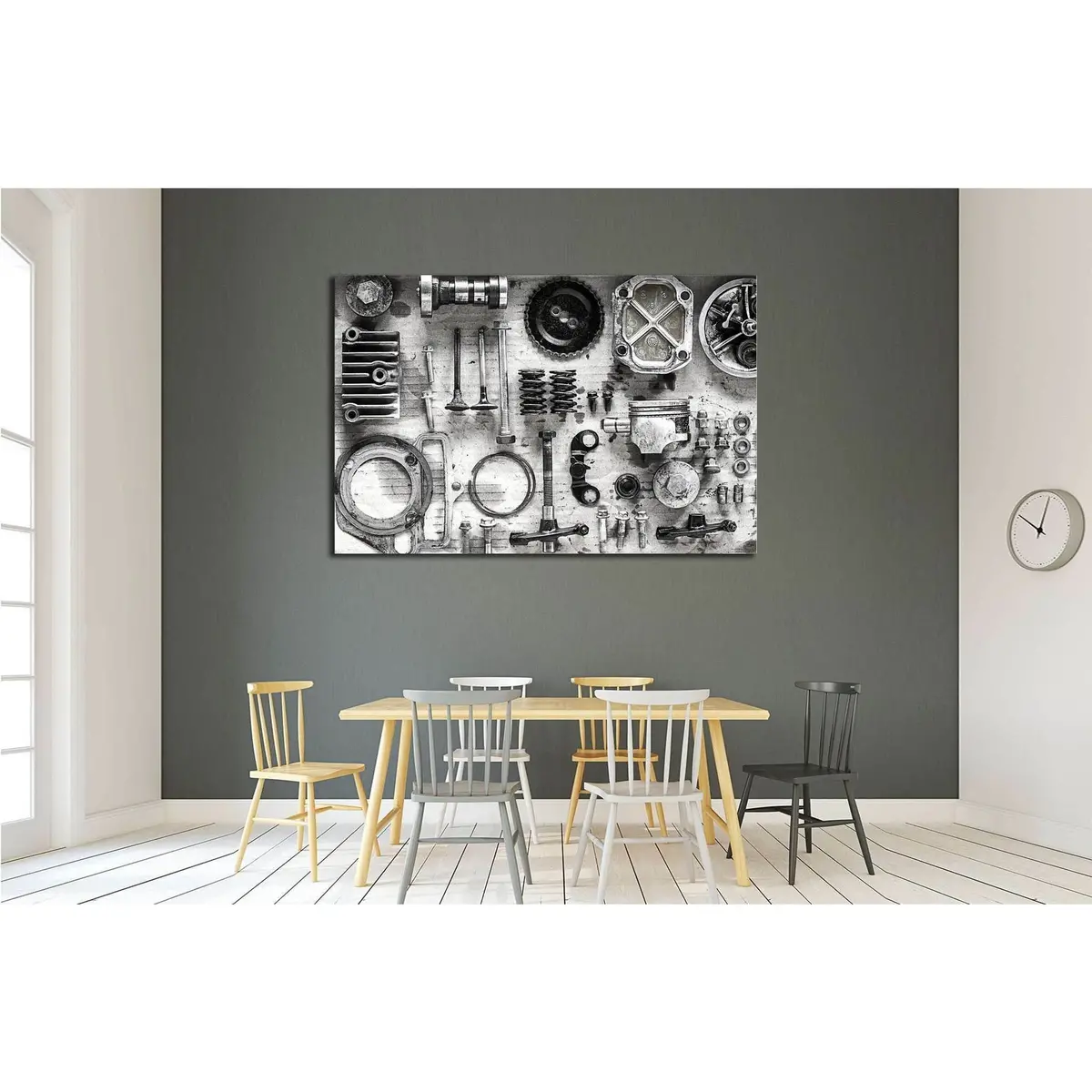 Maintenance Old Parts Of Engine №1876 Ready To Hang Canvas Print 2