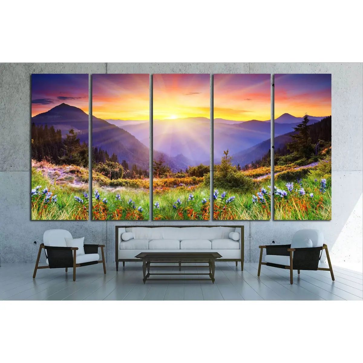 Stunning Mountain Sunset Canvas Art Print – Ready to Hang - Image 3