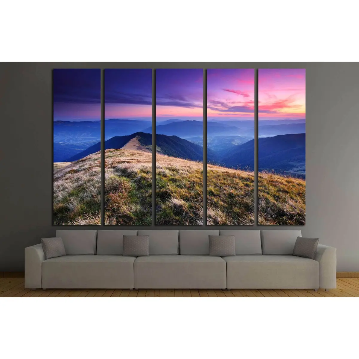 Stunning Mountain Sunset Canvas Art Print #2674 – Premium Ready-to-Hang Wall Decor - Image 3