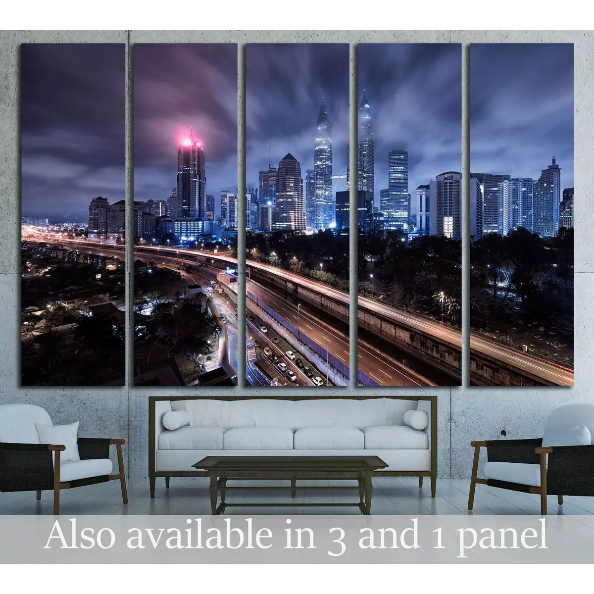 Gotham City Canvas Wall Art – Ready-to-Hang Print Inspired by Kuala Lumpur