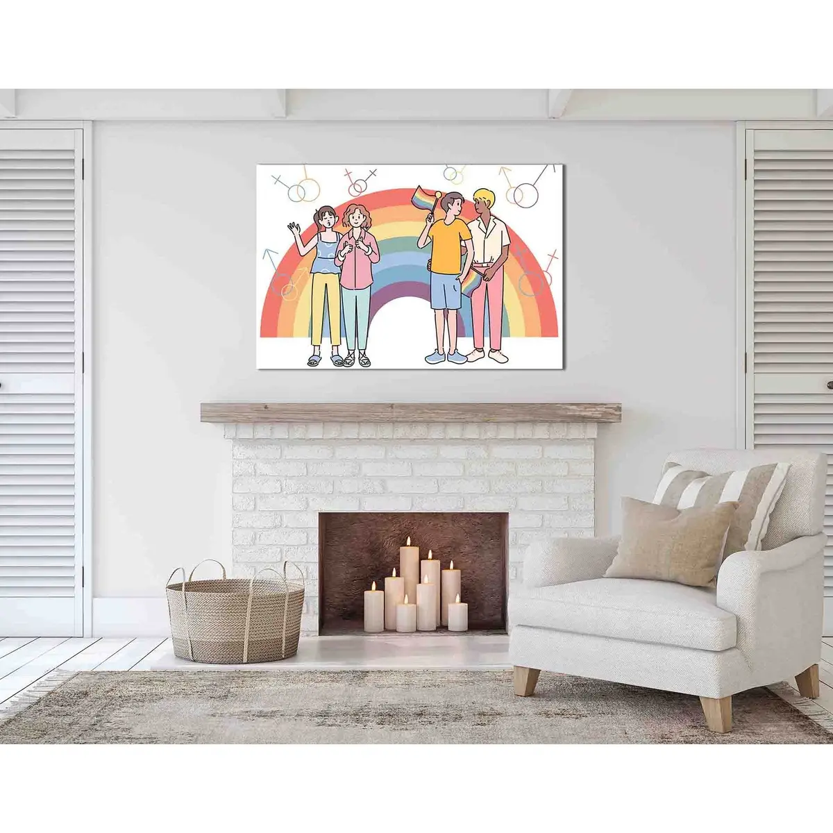 Male And Female Couples №2140 Ready To Hang Canvas Print 1