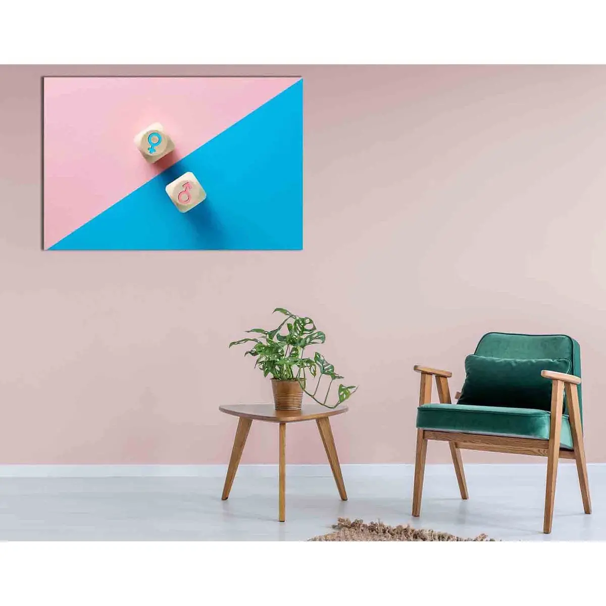 Male And Female Cubes №2108 Ready To Hang Canvas Print 1