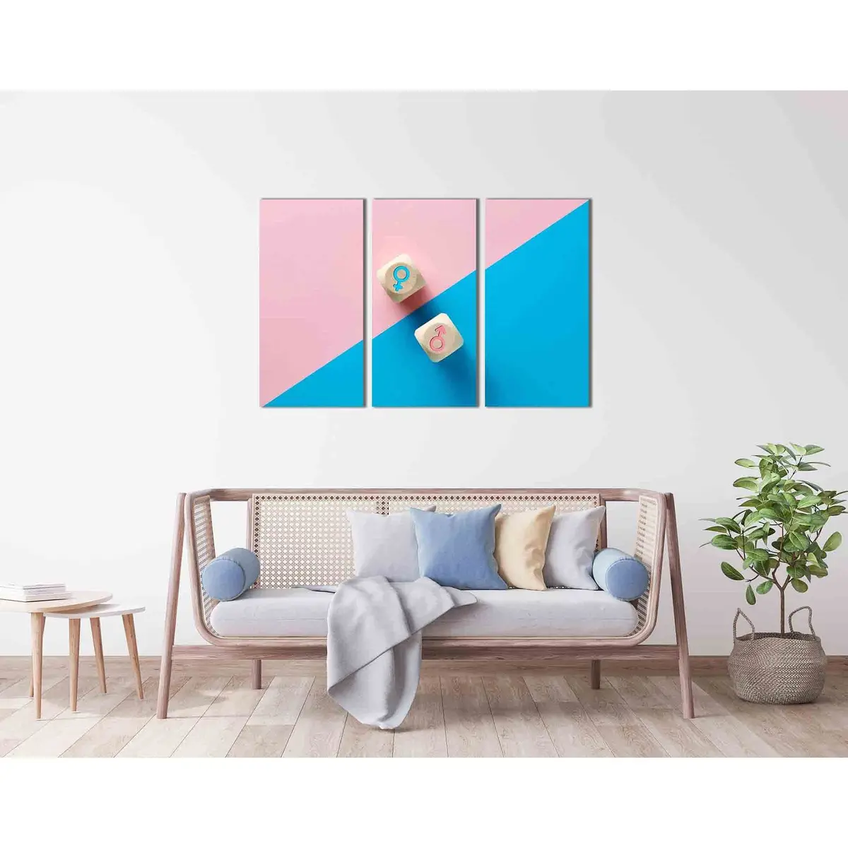 Gender Cube Canvas Art #2108 – Ready-to-Hang Modern Wall Decor - Image 2