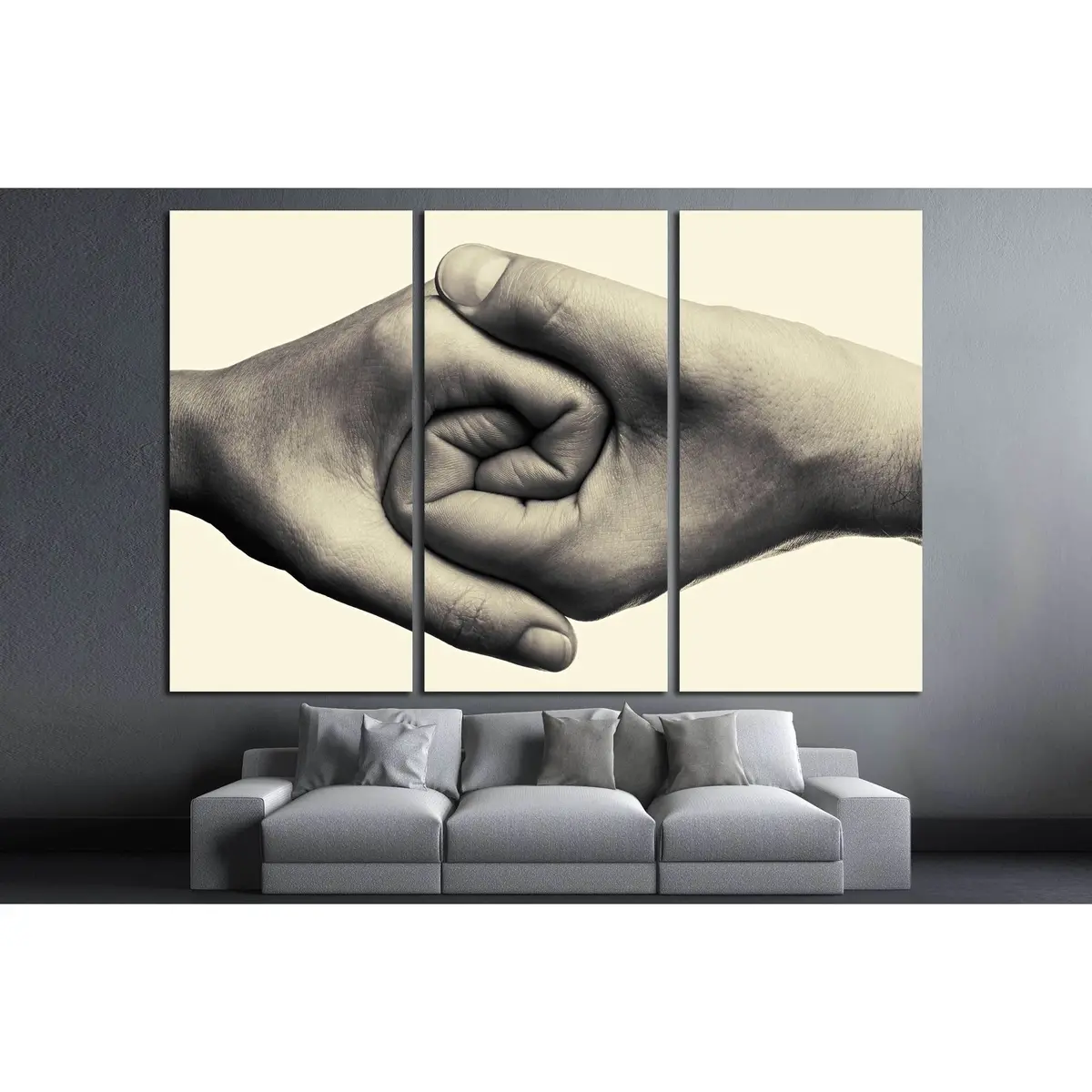 Male And Female Hands Connected With Each Other Together And Forever. №2781 Ready To Hang Canvas Print 5