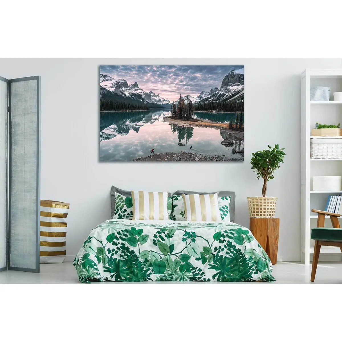 Maligne Lake №Sl36 Ready To Hang Canvas Print 1