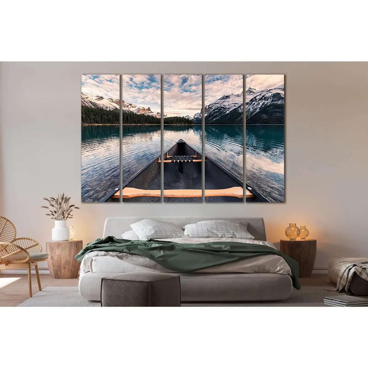 Maligne Lake SL41 Premium Canvas Wall Art Print – Ready to Hang - Image 3