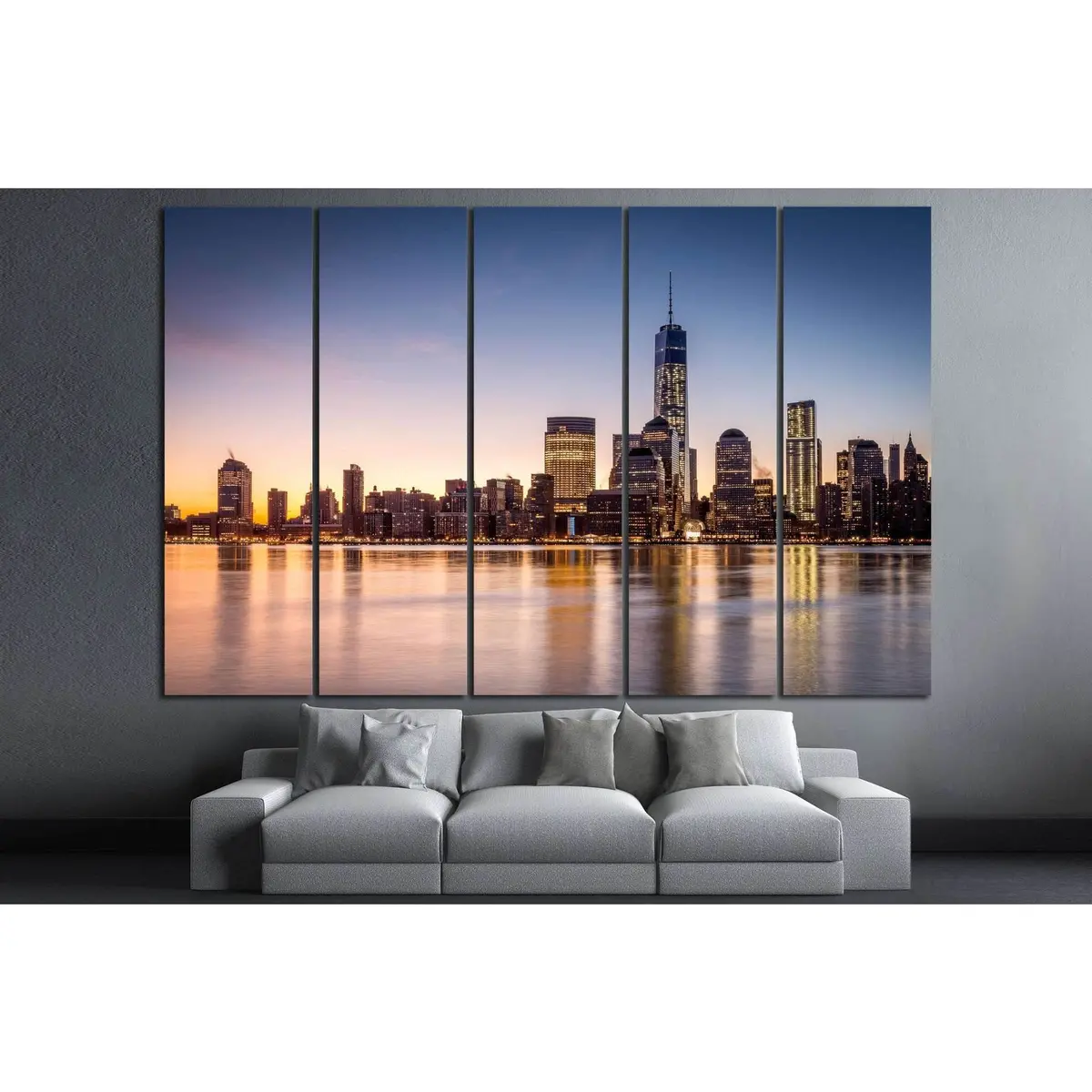 Manhattan No. 587 Premium Canvas Wall Art Print - Image 3