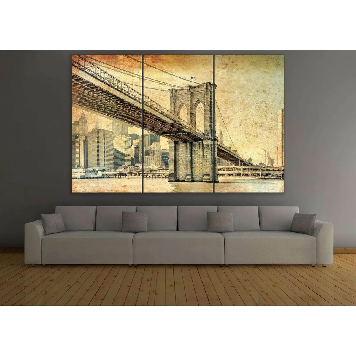 Manhattan Bridge №119 Ready To Hang Canvas Print 5