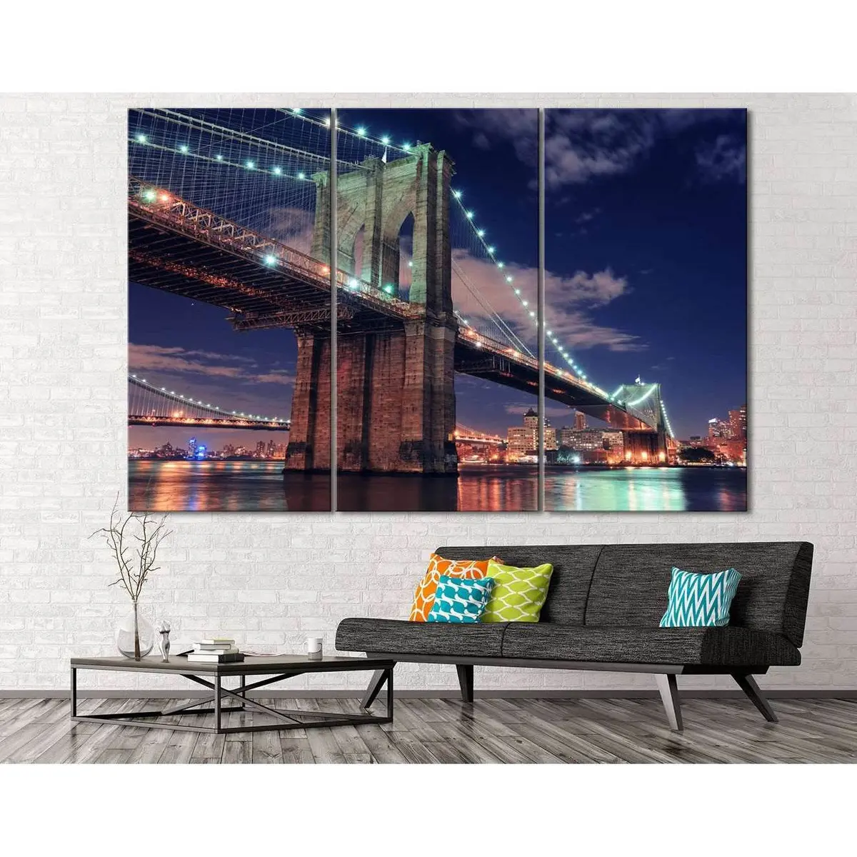Manhattan Bridge №122 Ready To Hang Canvas Print 5