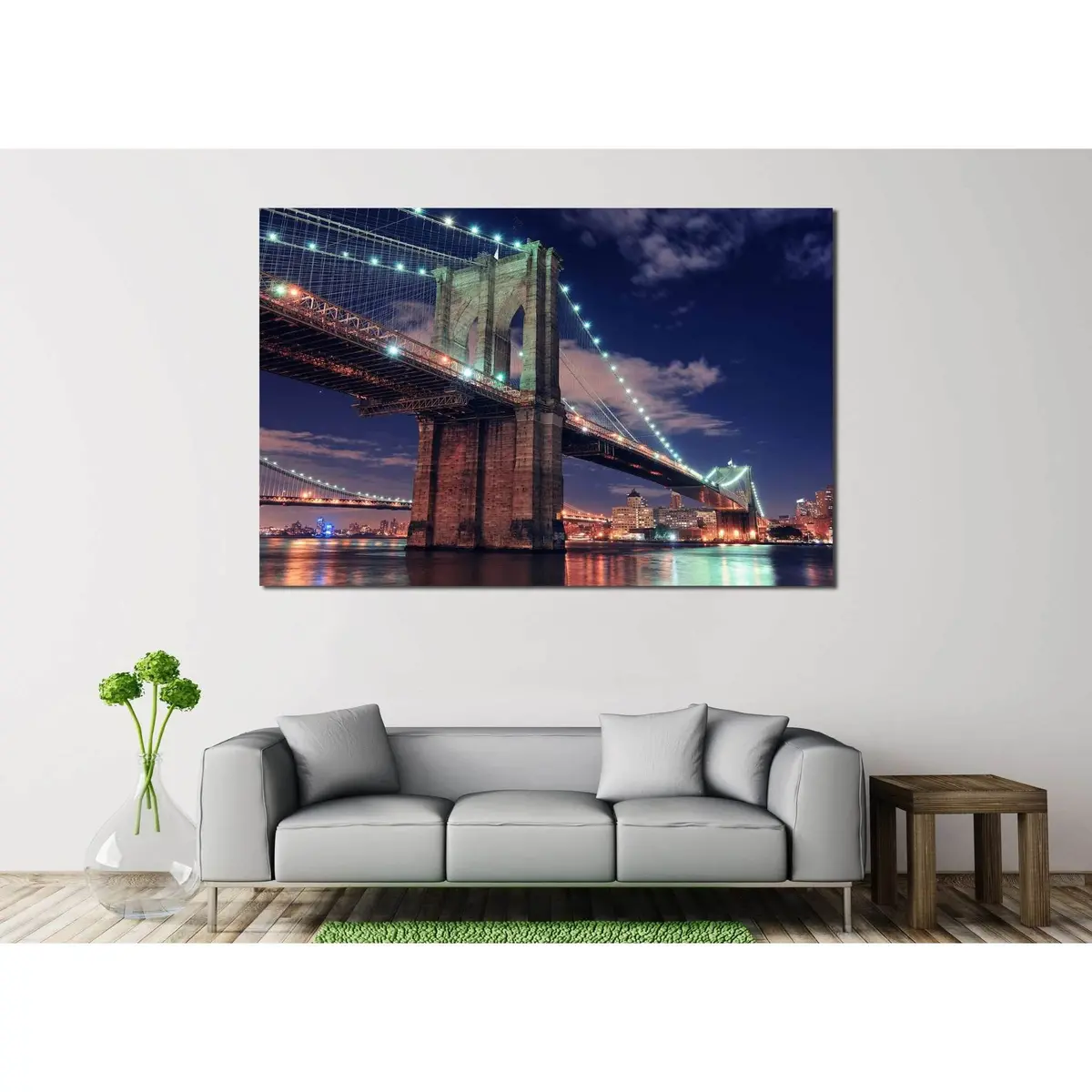Manhattan Bridge №122 Ready To Hang Canvas Print 2