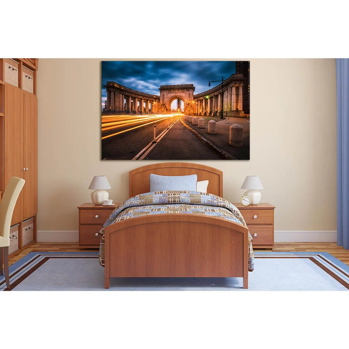 Manhattan Bridge Arch And Colonnade №Sl1373 Ready To Hang Canvas Print 1