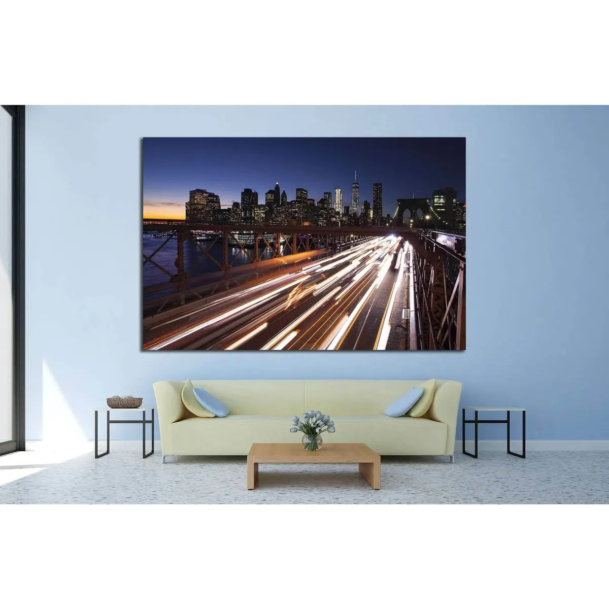 Manhattan, Brooklyn Bridge №823 Ready To Hang Canvas Print 3