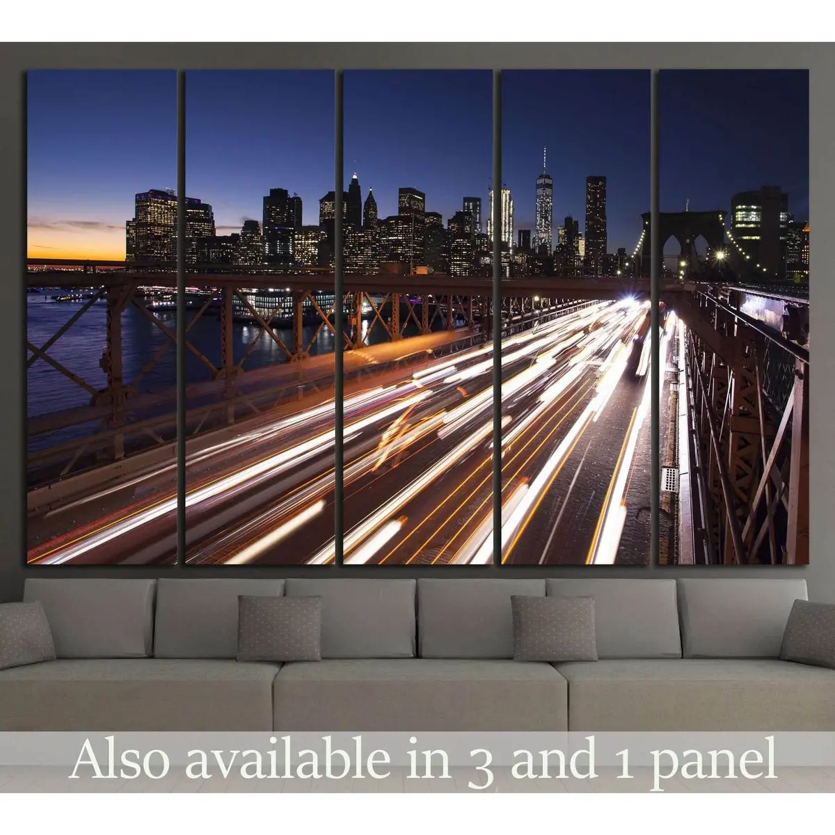 Manhattan Landmark Brooklyn Bridge Canvas Wall Art Print