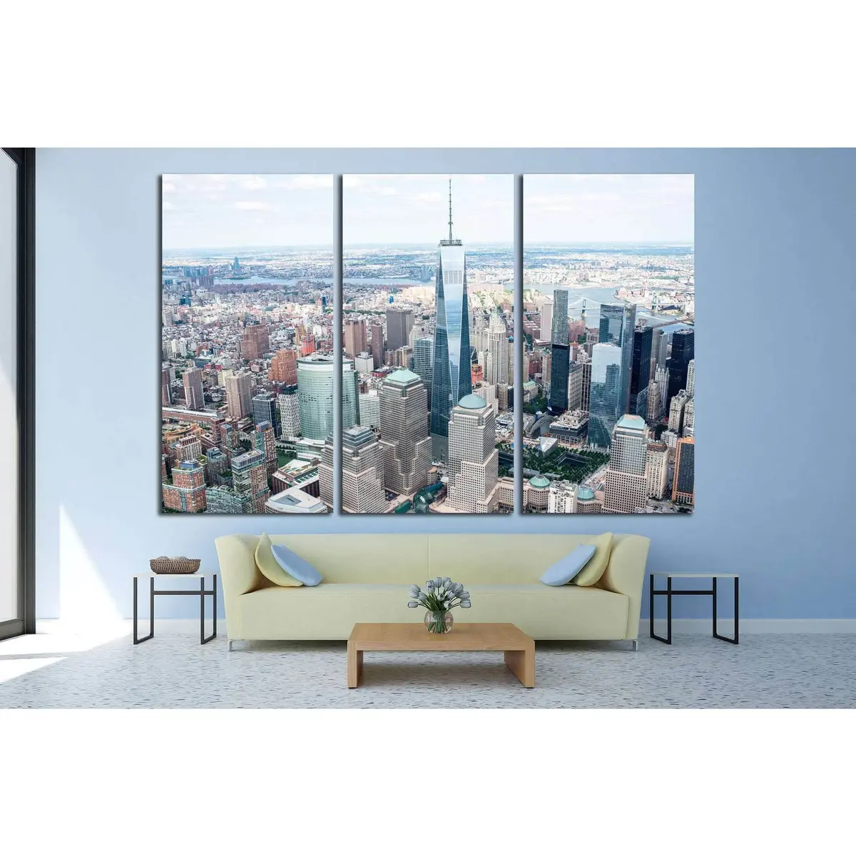 Manhattan From The Air №1265 Ready To Hang Canvas Print 5