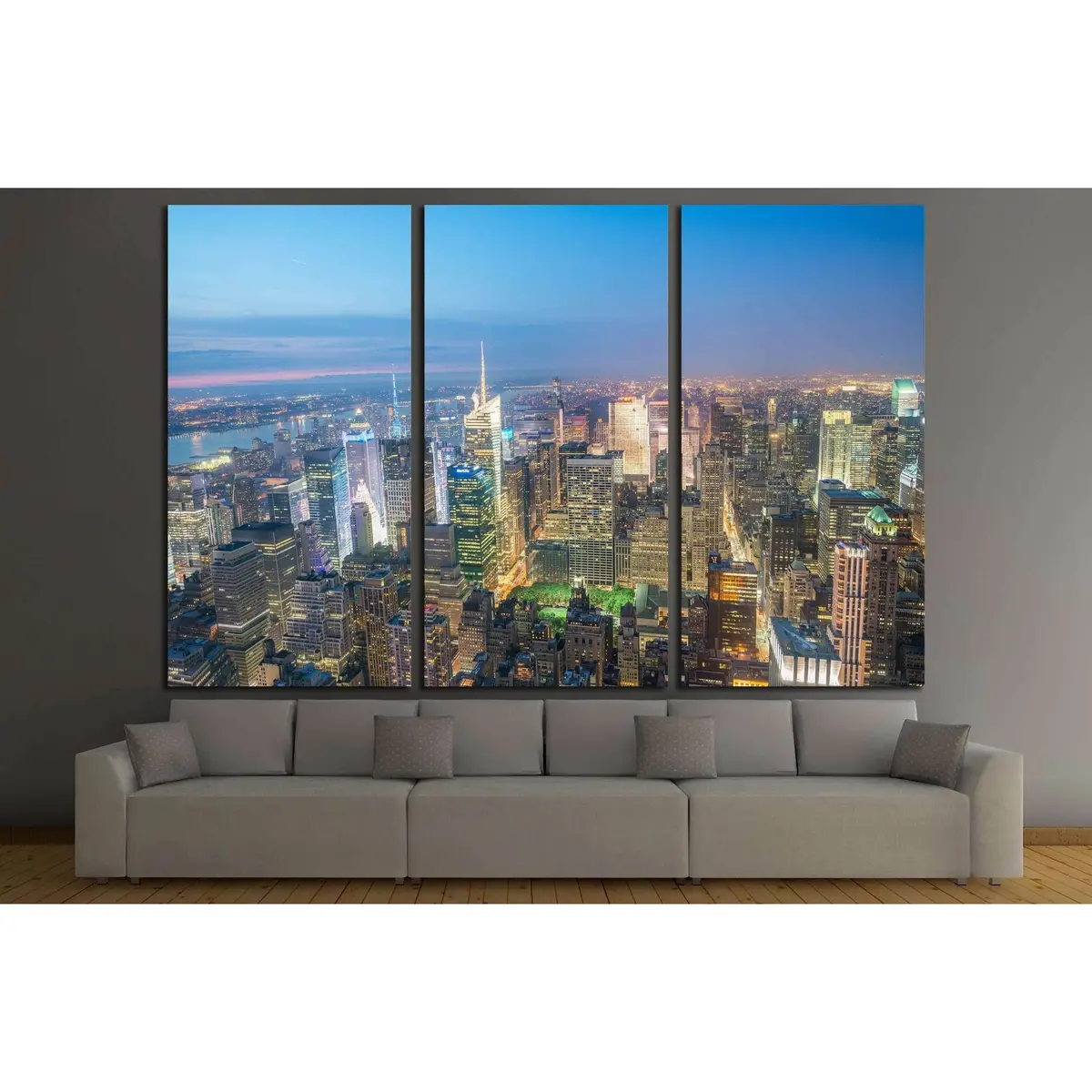 Manhattan Midtown From A Rooftop. New York Attracts 50 Million Tourists Annually №2958 Ready To Hang Canvas Print 5