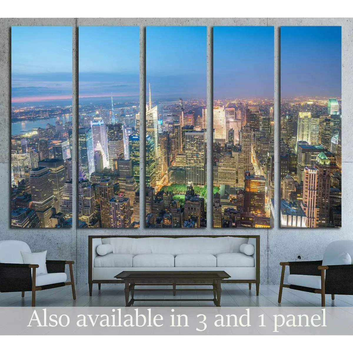 Manhattan Midtown Rooftop Vista – Ready-to-Hang NYC Canvas Print #2958