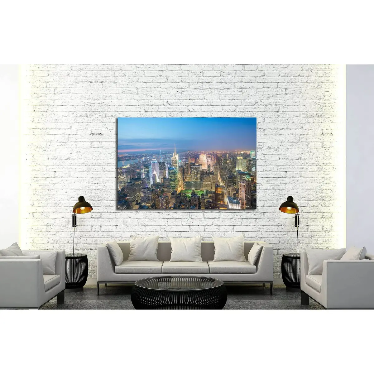 Manhattan Midtown From A Rooftop. New York Attracts 50 Million Tourists Annually №2958 Ready To Hang Canvas Print 3
